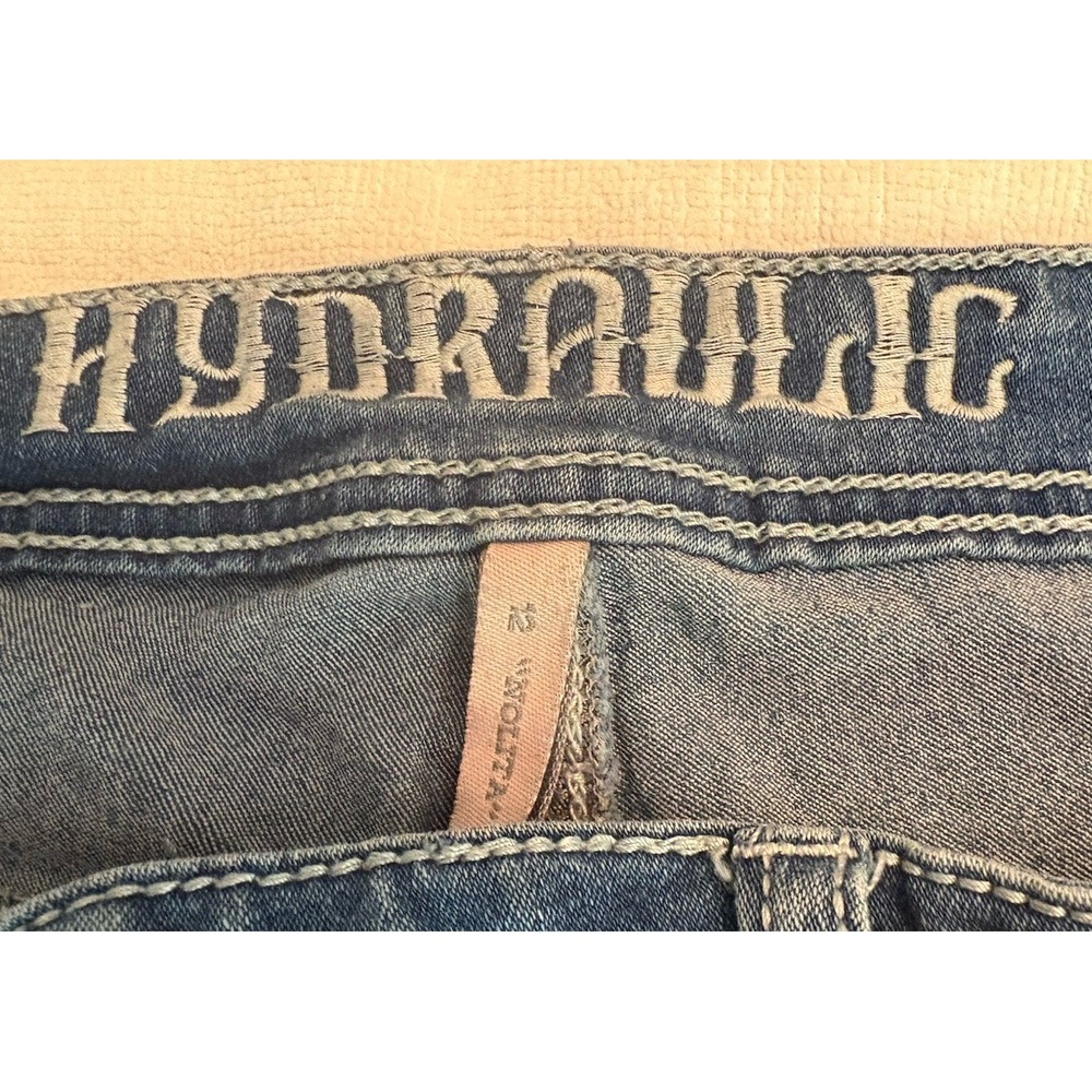 Hydraulic Jeans Womens 12 Nolita Embroidered Embellished Denim Umbre‎ Blue - Picture 8 of 10